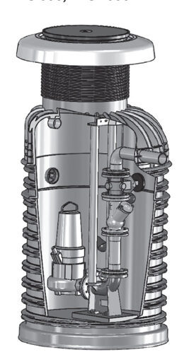 Pumpschacht für Schmutzwasserhebeanlage